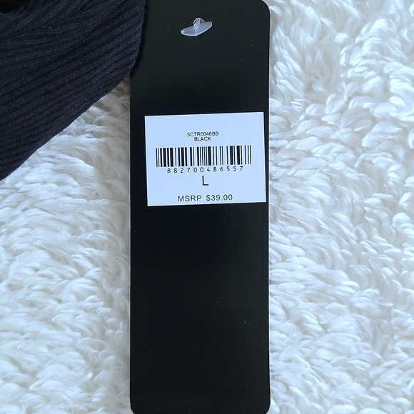 bebe Black🖤 Ribbed Top with Teal Blue💙 Rhinestones💎 - NWT - Picture 16 of 16